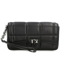 DSquared² - D2 Statement Leather Clutch - Lyst