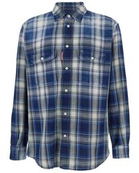 DSquared² - Cotton Checked Shirt - Lyst