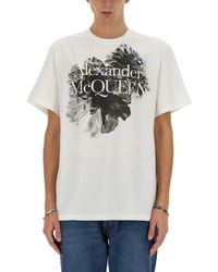 Alexander McQueen - Dutch Flower Logo T-Shirt - Lyst