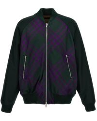 Burberry - Check Reversible Bomber Jacket Casual Jackets - Lyst