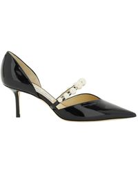 Jimmy Choo Aurelie 65 Pumps With Pearls in Black | Lyst