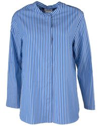Max Mara - Light Blue Cotton Shirt - Lyst