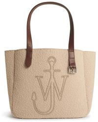 JW Anderson - Jw Anderson Belt Tote Boiled Wool Shoulder Bag - Lyst