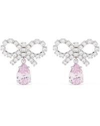 Self-Portrait - Micro Bow Droplet Earrings - Lyst