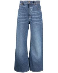 Chloé - Wide Leg Denim Jeans - Lyst