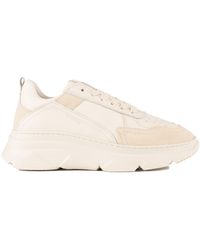 COPENHAGEN - Cream Smooth Leather And Suede Sneakers - Lyst