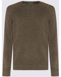 Zanone - Green Wool Blend Sweater - Lyst