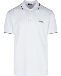 ZEGNA - Cotton Polo Shirt - Lyst