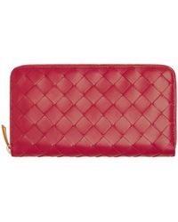Bottega Veneta - Large Braided Zippered Wallet Accessories - Lyst