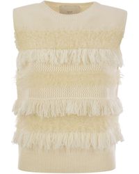 Vanisé - Wool And Cashmere Blend Sleeveless Jumper - Lyst