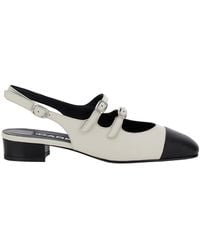 CAREL PARIS - 'Abricot' Slingback Mary Janes With Contrasting Toe - Lyst