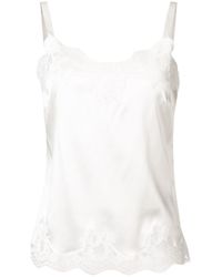Dolce & Gabbana - Lace-detail Satin Camisole Top - Lyst