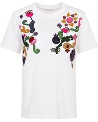 FRONT STREET 8 - Embroidered Cotton T-Shirt - Lyst