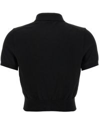 T By Alexander Wang Cheerleader Polo in Black | Lyst