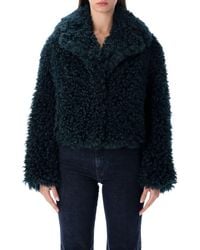 Stand Studio - Samara Curly Faux Fur Jacket - Lyst