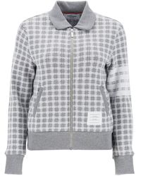 Thom Browne - 4 Bar Sweatshirt In Check Knit - Lyst
