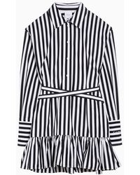 Patou - Striped Cotton Mini Chemisier Dress - Lyst