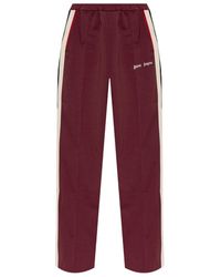 Palm Angels - High-Waisted Bordeaux Trousers - Lyst