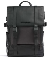 Piquadro - Leather Laptop Backpack 14" Bags - Lyst