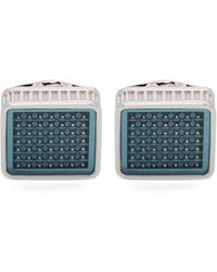 Tateossian - Cufflinks Squared Palladium Polished Accessories - Lyst