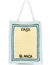 Casablancabrand - Crochet Tote Bag With Embroidered Logo - Lyst
