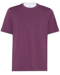 Brunello Cucinelli - Cotton Faux-Layered T-Shirt - Lyst