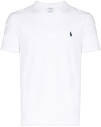 Polo Ralph Lauren - Logo-embroidered Classic-fit Cotton And Linen-blend T-shirt X - Lyst