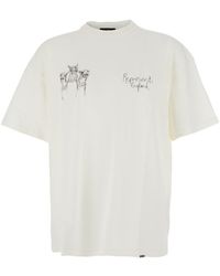 Represent - 'Thoroughbred Dog' Crewneck T-Shirt With Logo Lettering On The Front And Maxi Drawing On The Rear - Lyst