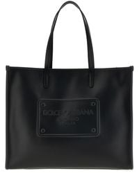 Dolce & Gabbana - Logo Shopping Bag Tote Bag - Lyst