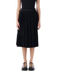 Junya Watanabe - Pleated Midi Skirt - Lyst