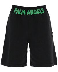 Palm Angels - Sporty Bermuda Shorts With Logo - Lyst