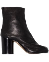 Maison Margiela - Tabi Leather Heel Ankle Boots - Lyst