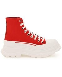 Alexander McQueen Tread Sleek Boots - Red