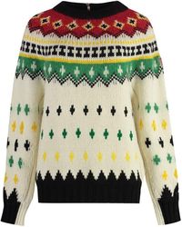 3 MONCLER GRENOBLE - Appliquéd Fair Isle Wool-blend Sweater - Lyst