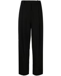 Womens Clothing Trousers Slacks and Chinos Wide-leg and palazzo trousers Self-Portrait Synthetic Belted Pants in Black Save 7% 