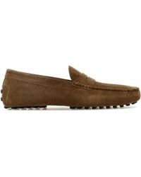 Tod's - Gommino Suede Leather Loafers - Lyst