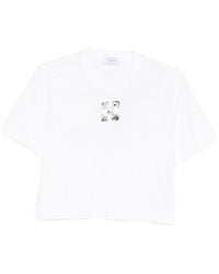 Off-White c/o Virgil Abloh - Logo-Print T-Shirt - Lyst