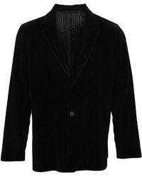 Homme Plissé Issey Miyake - Pleated Single-breasted Jacket - Lyst