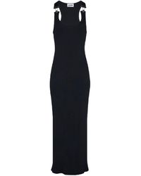 Jean Paul Gaultier - Ribbed Cotton Long Dress - Lyst