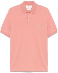 Brunello Cucinelli - Logo Cotton Polo Shirt - Lyst