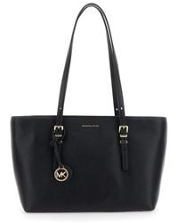 Michael Kors - 'Quinn' Medium Tote Bag With Removable Logo Charm And Embossed Logo Lettering On The Front - Lyst