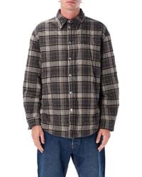 Off-White c/o Virgil Abloh - Padded Check Cotton Shirt Jacket With Logo - Lyst