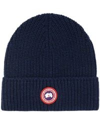 Canada Goose - Logo Wool Beanie - Lyst