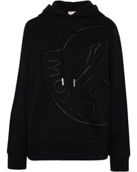 Moncler - Black Cotton Sweatshirt - Lyst