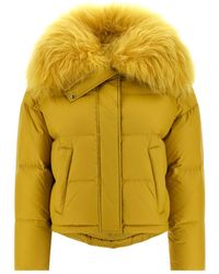 Yves Salomon - Fur Insert Down Jacket - Lyst