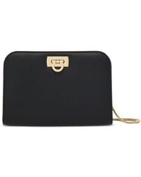 Ferragamo - Diana Mini Leather Shoulder Bag - Lyst