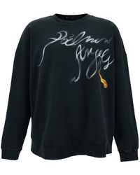 Palm Angels - Crewneck Sweatshirt With Foggy Logo Print - Lyst