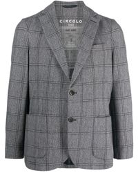 Circolo 1901 - Single-breasted Checked Cotton Jacket - Lyst