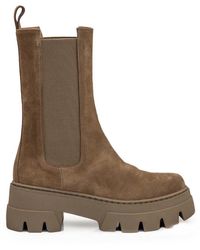 Ennequadro - Suede Leather Boot - Lyst