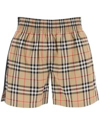 Burberry - Audrey Check Shorts - Lyst